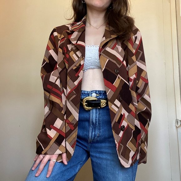 vintage abstract cato blazer - Picture 2 of 4